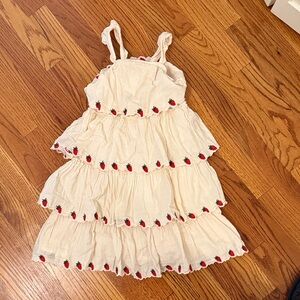 Hanna Andersson Red Strawberry Dress 5 embroidered